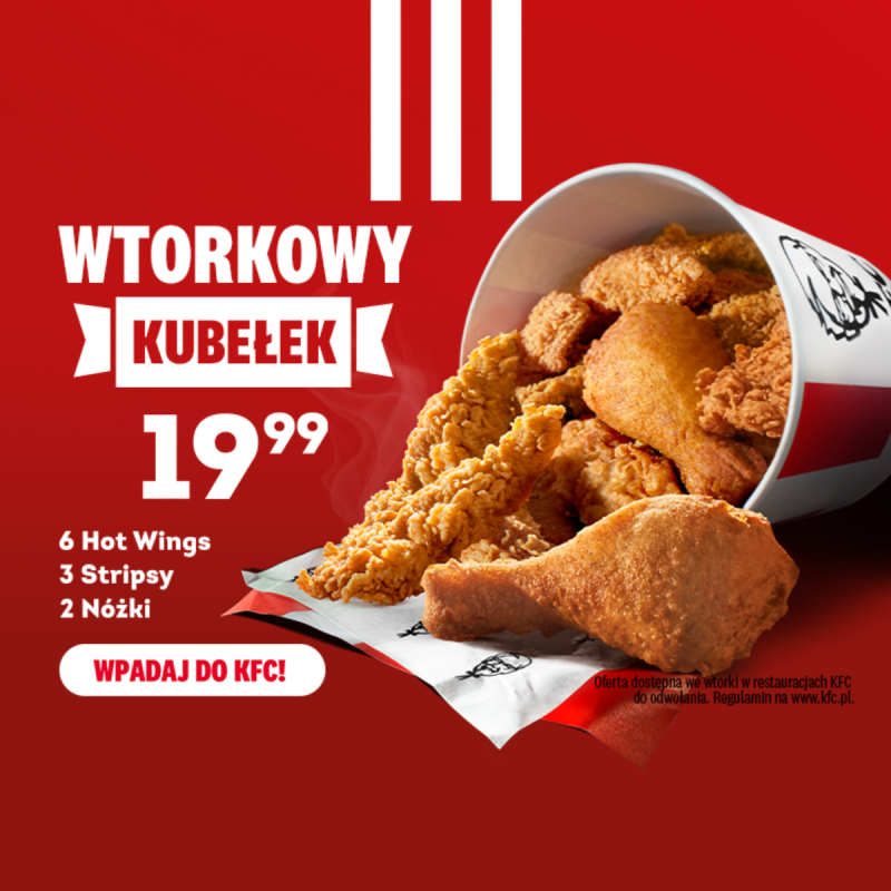 grafika promocyjna KFC Wtorkowy Kubełek
