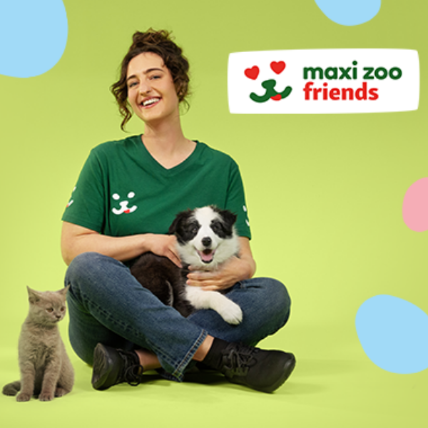 grafika promująca Maxi Zoo żywienie psa kota