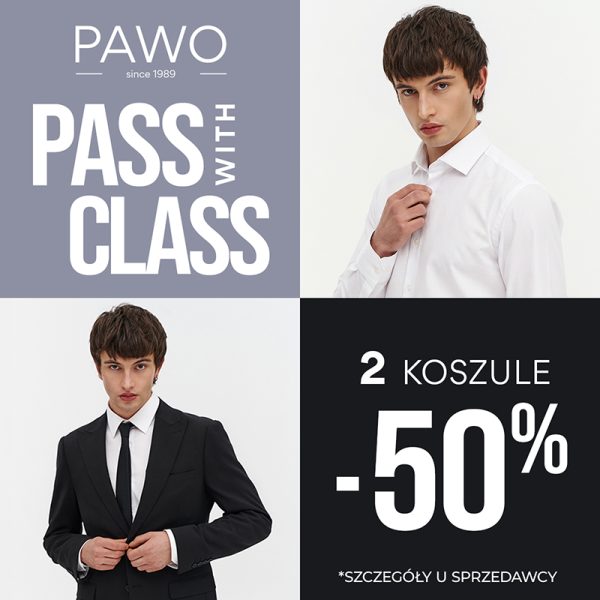 grafika promocyjna PAW0 50% rabatu przy zakupie dwóch koszul